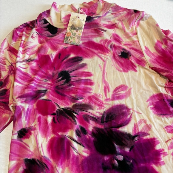 Johnny Was the Janie Favorite Fitted Elbow Sleeve Mock Neck Top - Picture 9 of 9